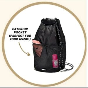 Black PINK Victoria’s Secret drawstring bag